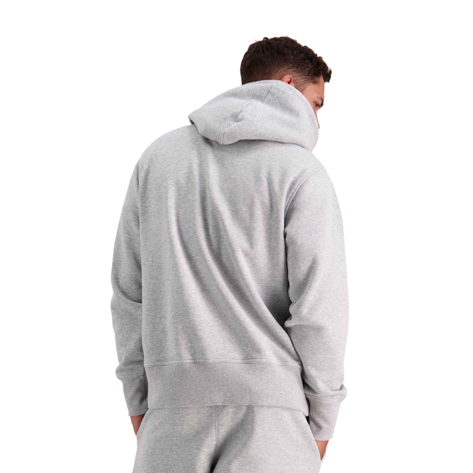 Mens Over Head Hooded Sweatshirt in Grey