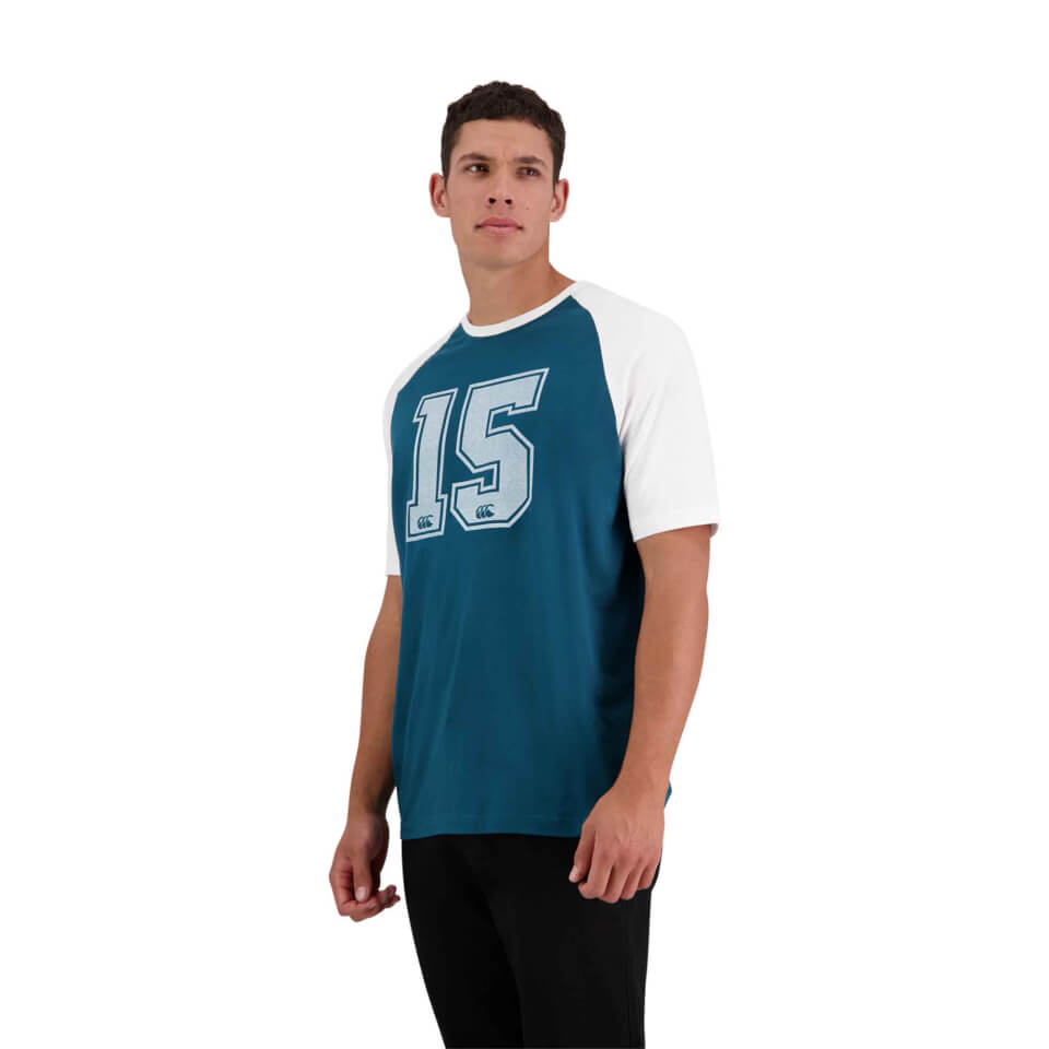 Mens Pitch 15" Short Sleeve Raglan T-Shirt in Green