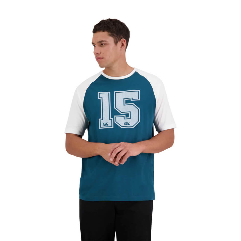 Mens Pitch 15" Short Sleeve Raglan T-Shirt in Green