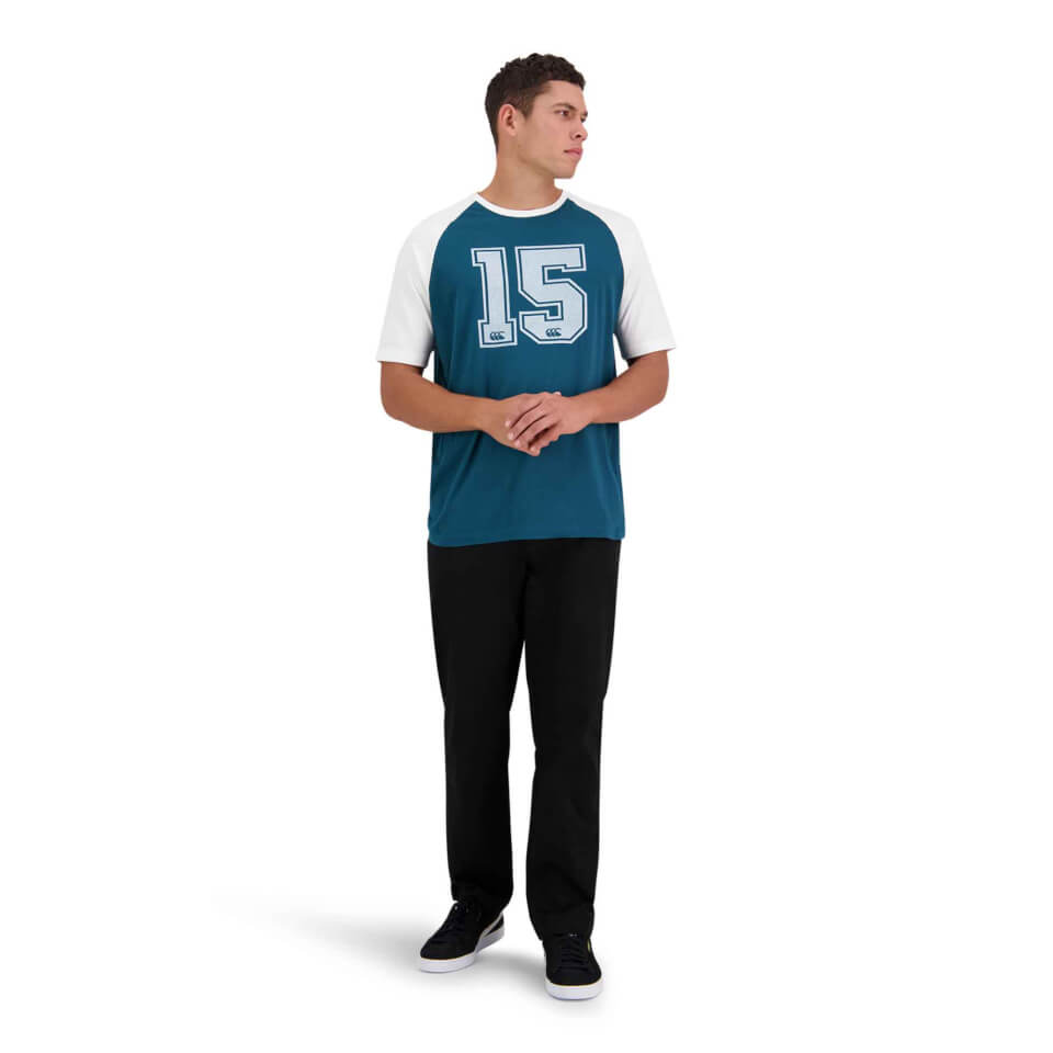 Mens Pitch 15" Short Sleeve Raglan T-Shirt in Green