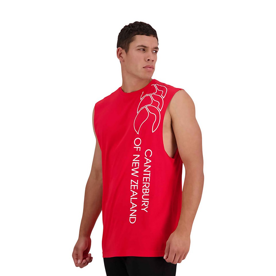 MENS OF NZ SINGLET - RED