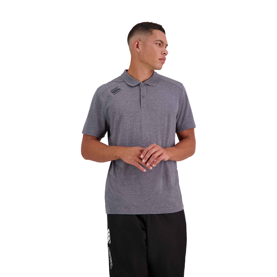 MENS VAPODRI SHORT SLEEVE TEMPO POLO IN GREY