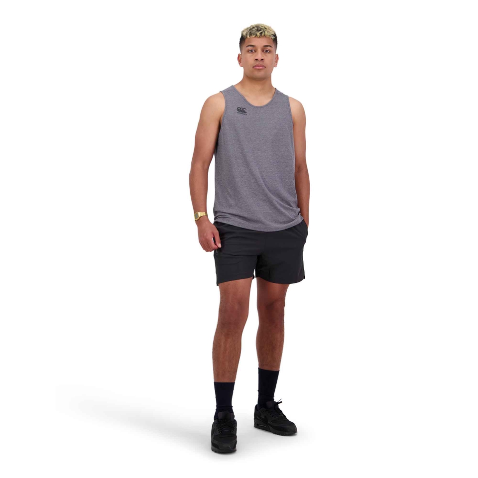 MENS VAPODRI SHORT SLEEVE TEMPO SINGLET - GREY