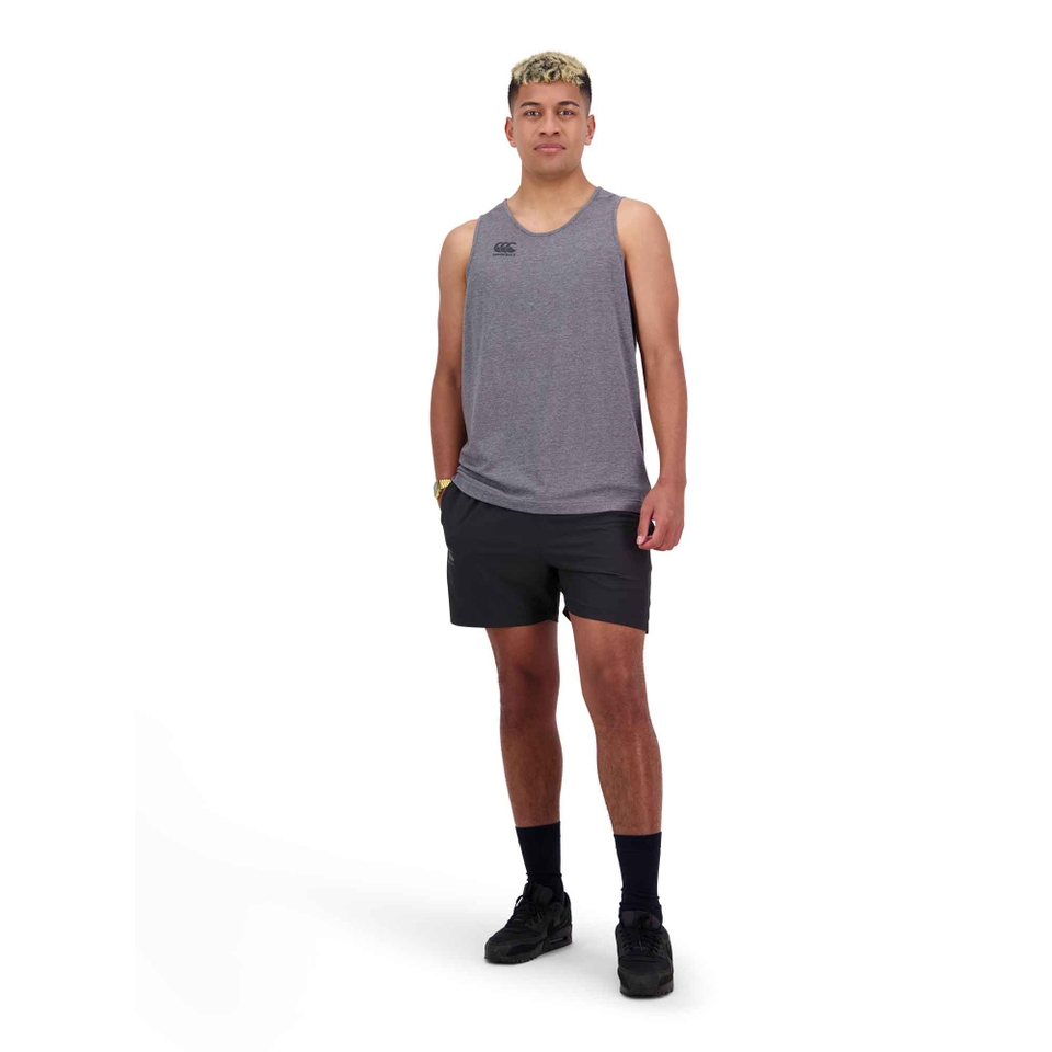 MENS VAPODRI SHORT SLEEVE TEMPO SINGLET - GREY