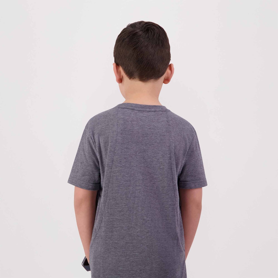 KIDS VAPODRI SHORT SLEEVE TEMPO T-SHIRT IN GREY