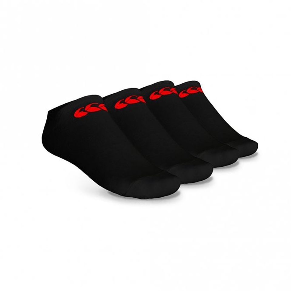ADULT COTTON SPORT LINER SOCK 4 PACK BLACK