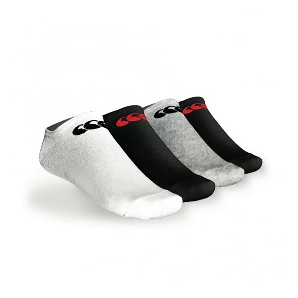 ADULT COTTON SPORT LINER SOCK 4 PACK ASSORTED COLOURS