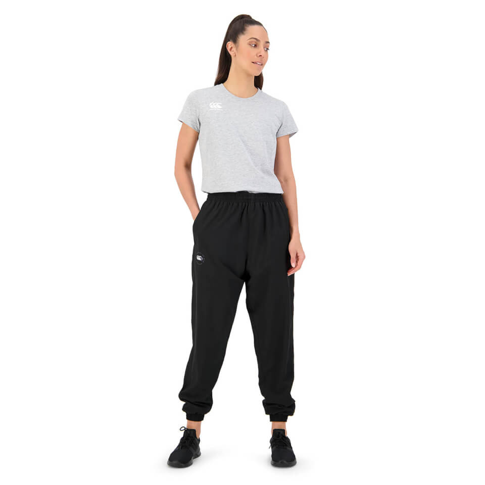 Womens Woven Baggy Pant in Black
