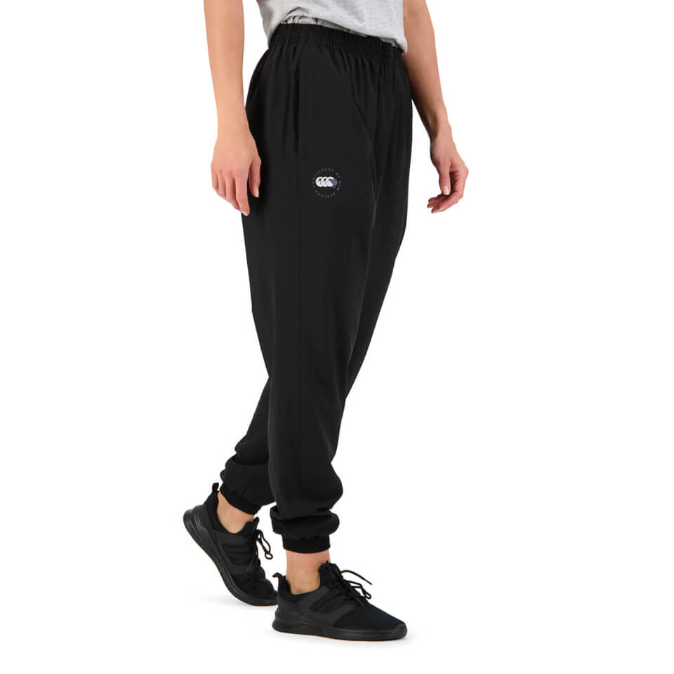 Womens Woven Baggy Pant in Black