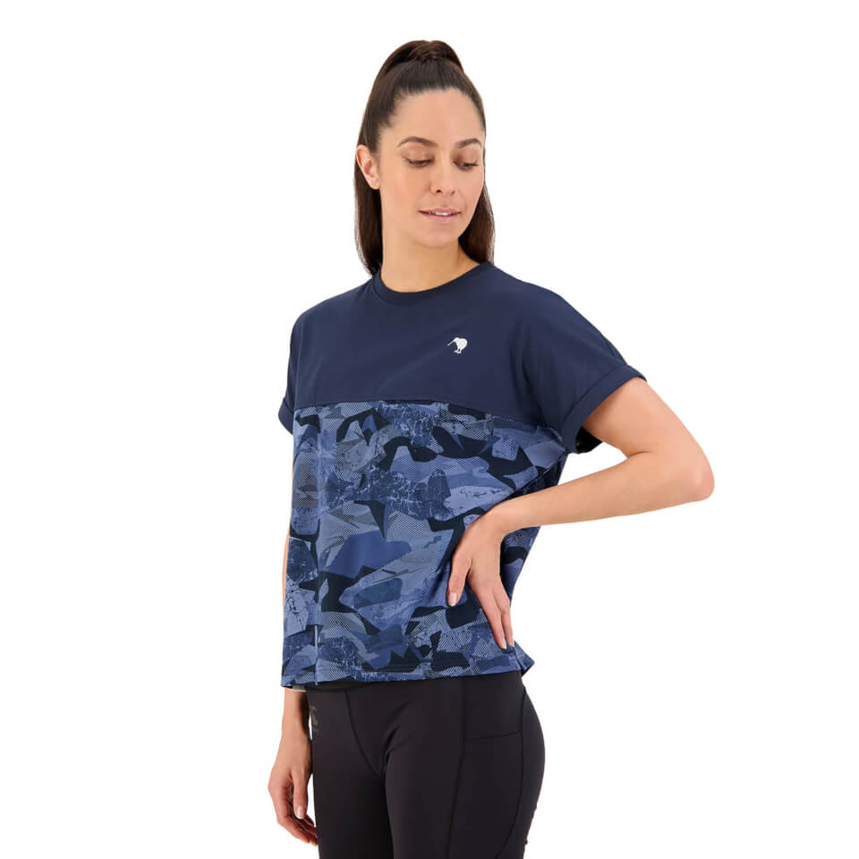 Womens Militia Box T-Shirt in Navy