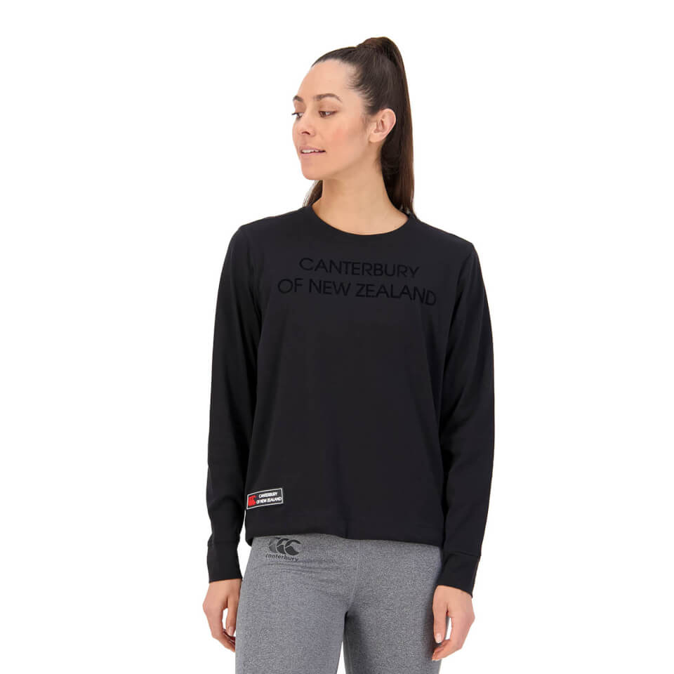 Womens of NZ Long Sleeve T-Shirt in Black