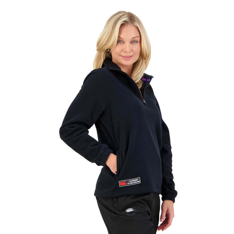 Womens of NZ 1/4 Zip Fleece in Black