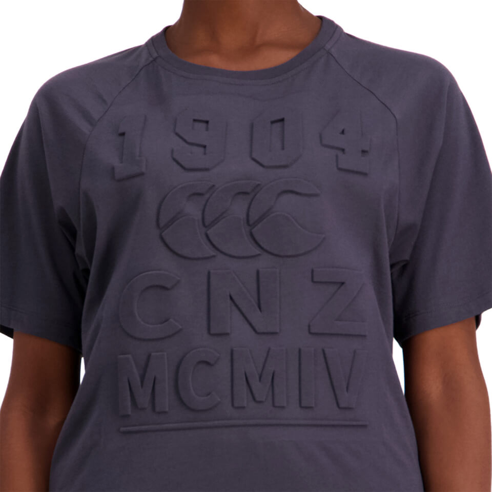 Womens of NZ Short Sleeve Emboshort Sleeve T-Shirt in Grey