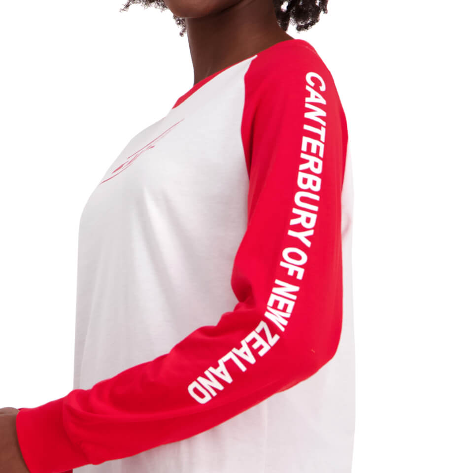 WOMENS OF NZ LONG SLEEVE RAGLAN T-SHIRT - WHITE