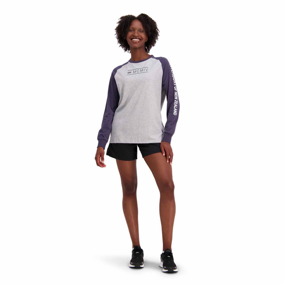Womens of NZ Long Sleeve Raglan T-Shirt in Grey