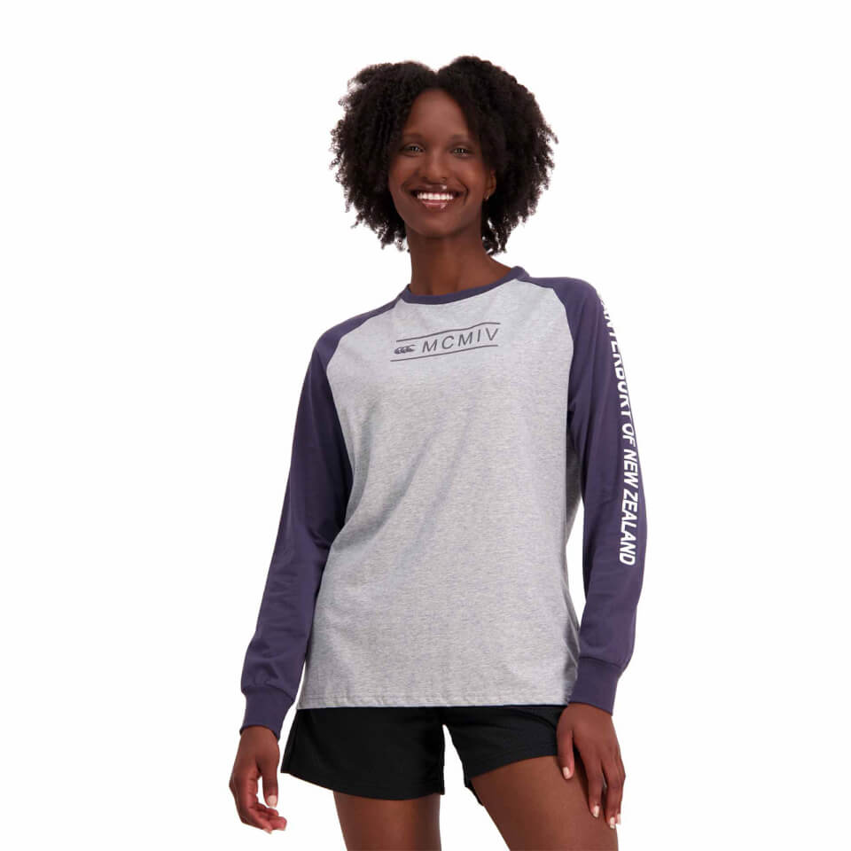 Womens of NZ Long Sleeve Raglan T-Shirt in Grey
