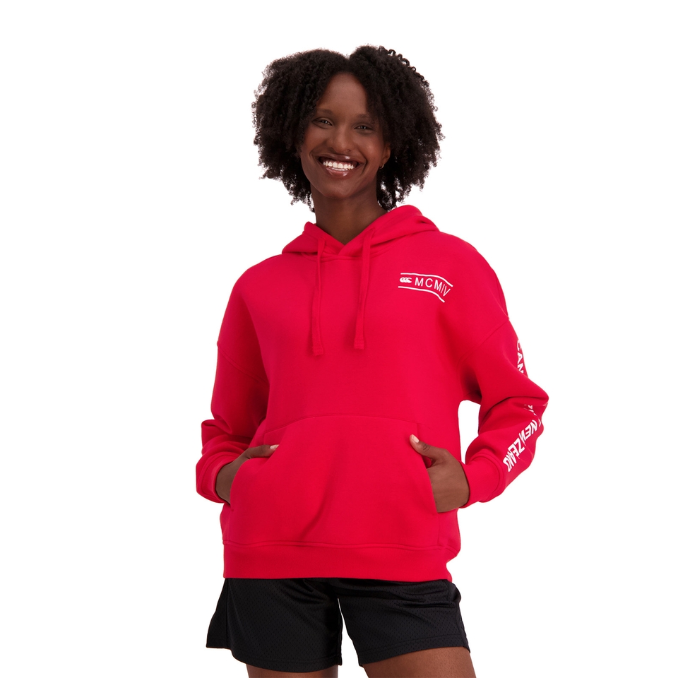 WOMENS OF NZ OVER HEAD HOODIE - RED