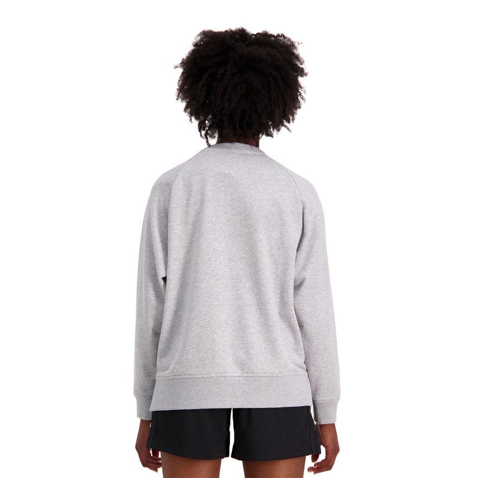 Womens of NZ Raglan Emboshort Sleeve Crew Sweat in Grey