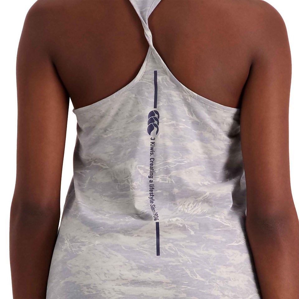 WOMENS MILITIA TWIST BACK SINGLET - GREY