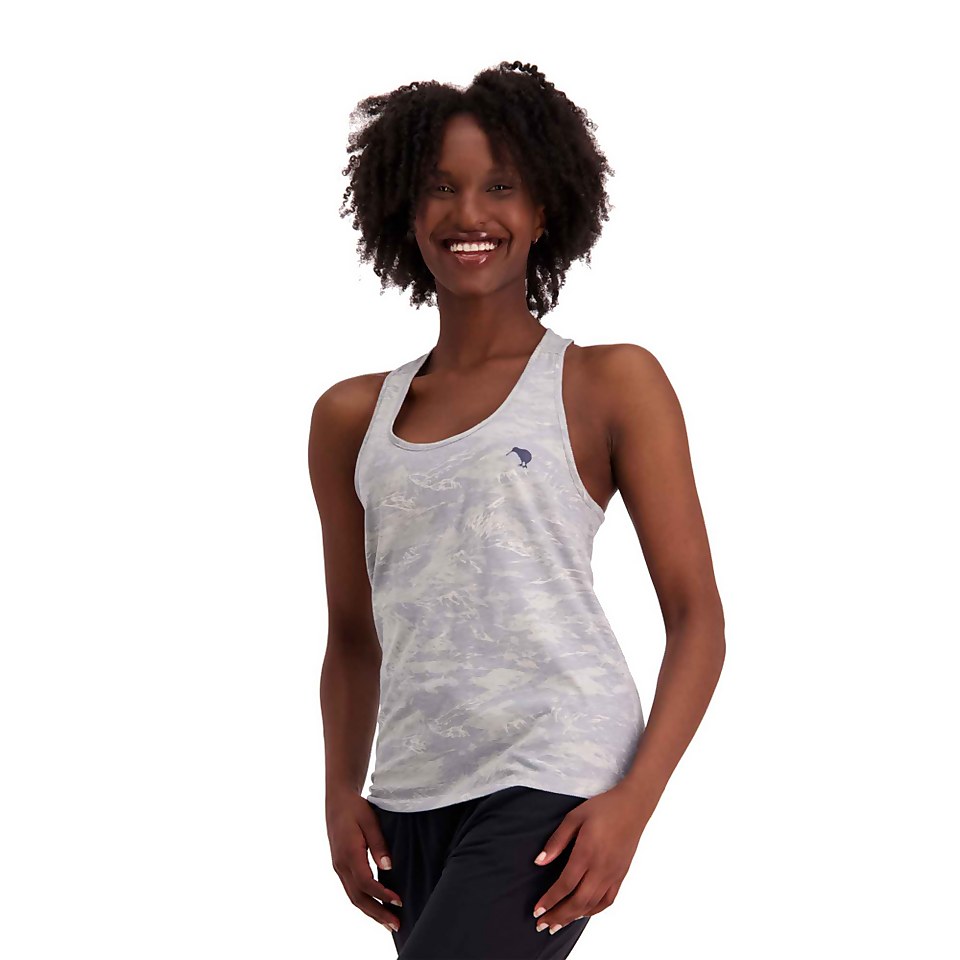 WOMENS MILITIA TWIST BACK SINGLET - GREY