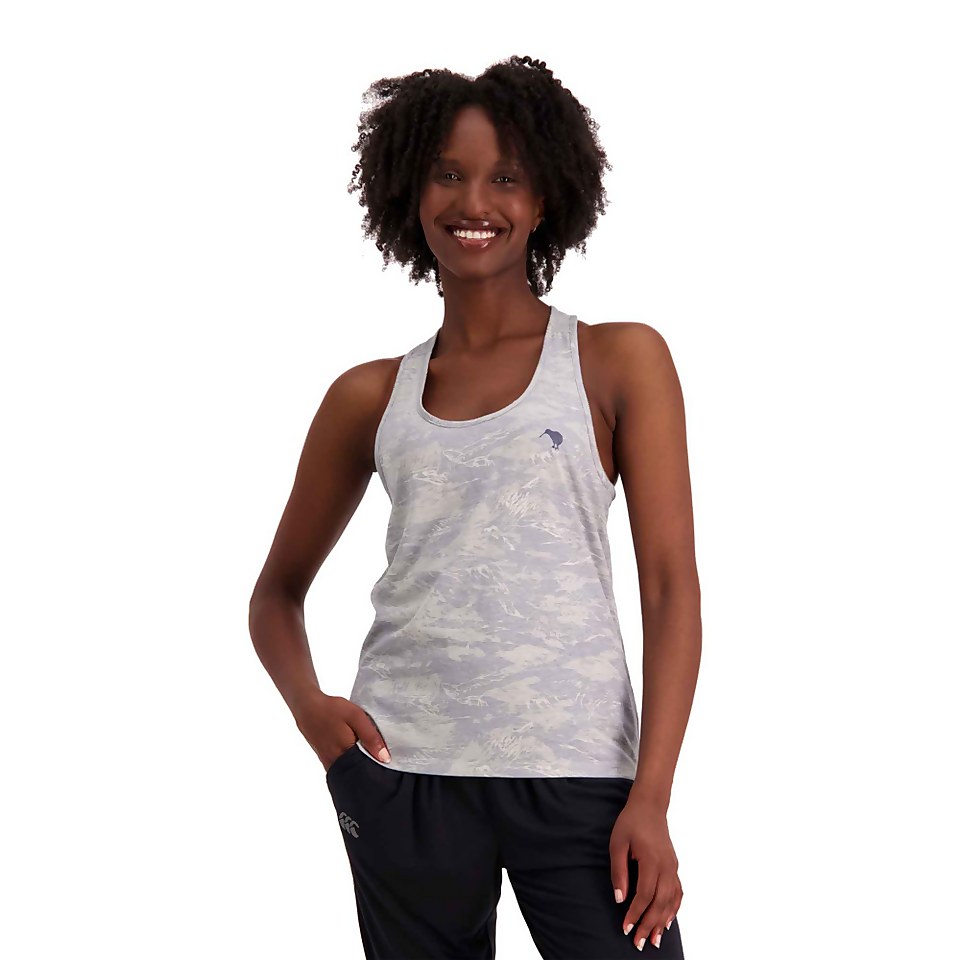 WOMENS MILITIA TWIST BACK SINGLET - GREY