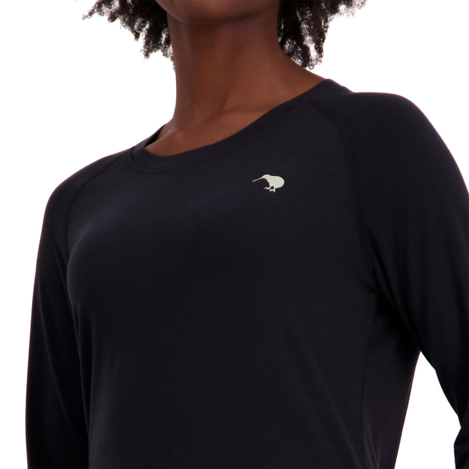 Womens Militia Flow Long Sleeve Top in Black