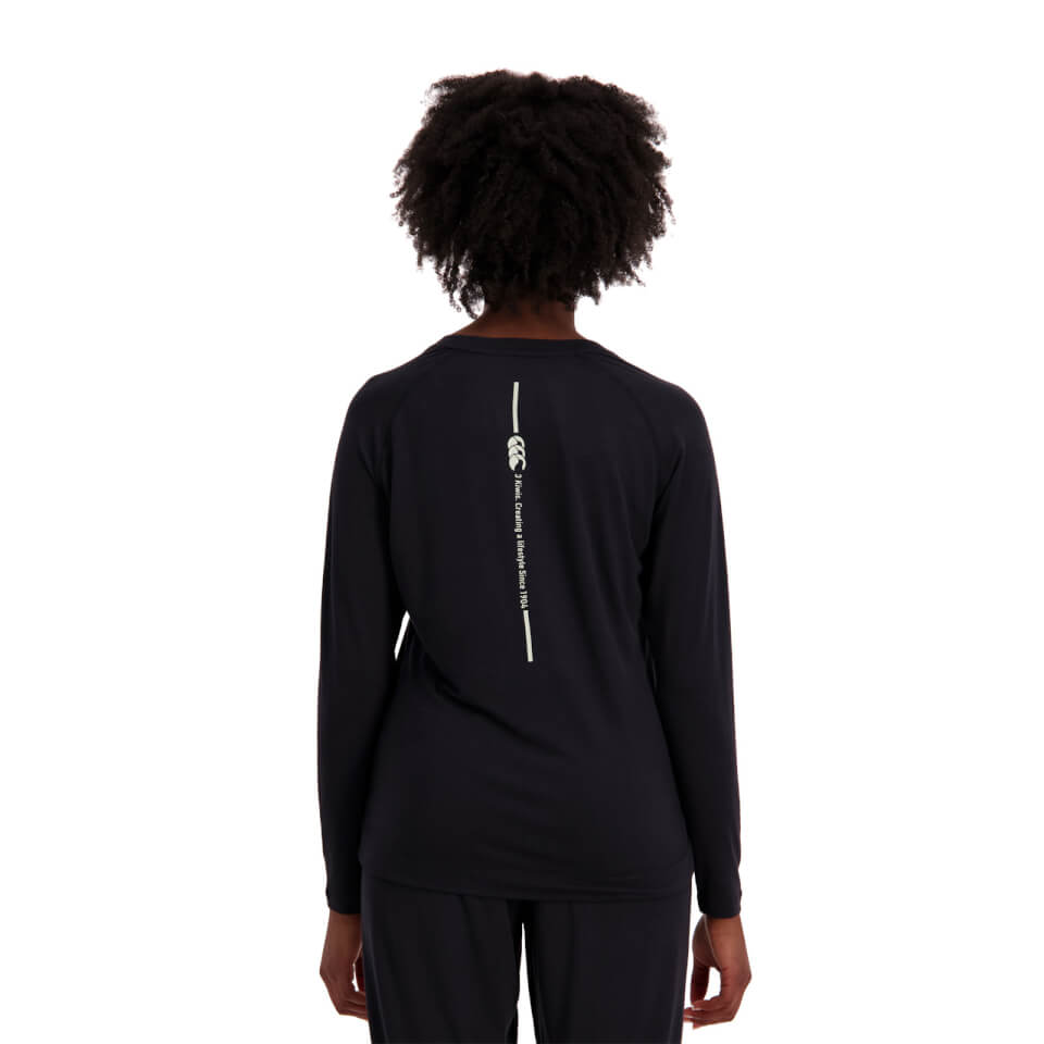 Womens Militia Flow Long Sleeve Top in Black
