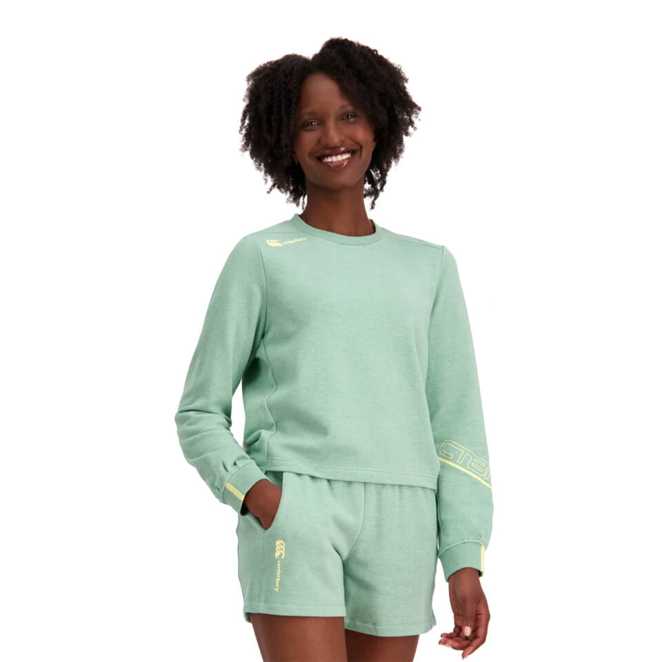 WOMENS VAPODRI FORMATION CREW SWEATSHIRT - GREEN
