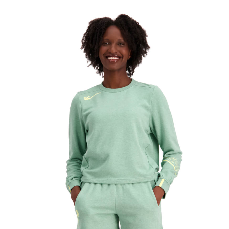 WOMENS VAPODRI FORMATION CREW SWEATSHIRT - GREEN