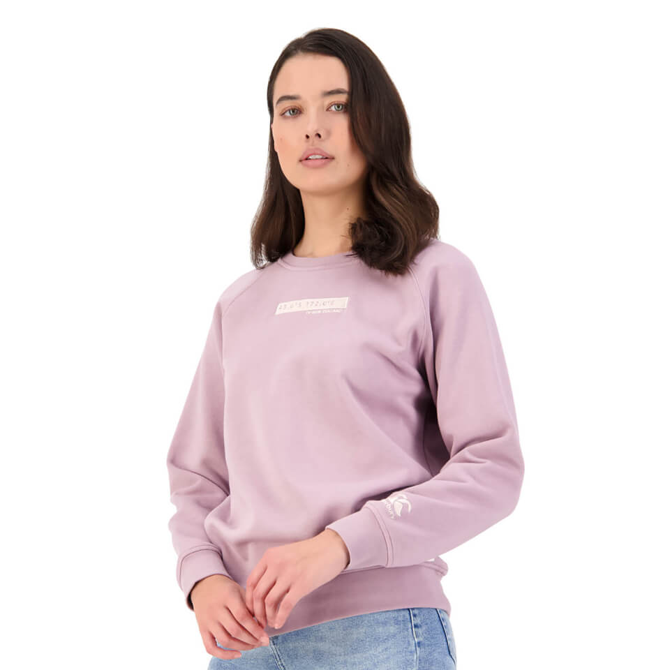 WOMENS CREW NECK SWEATSHIRT - PURPLE