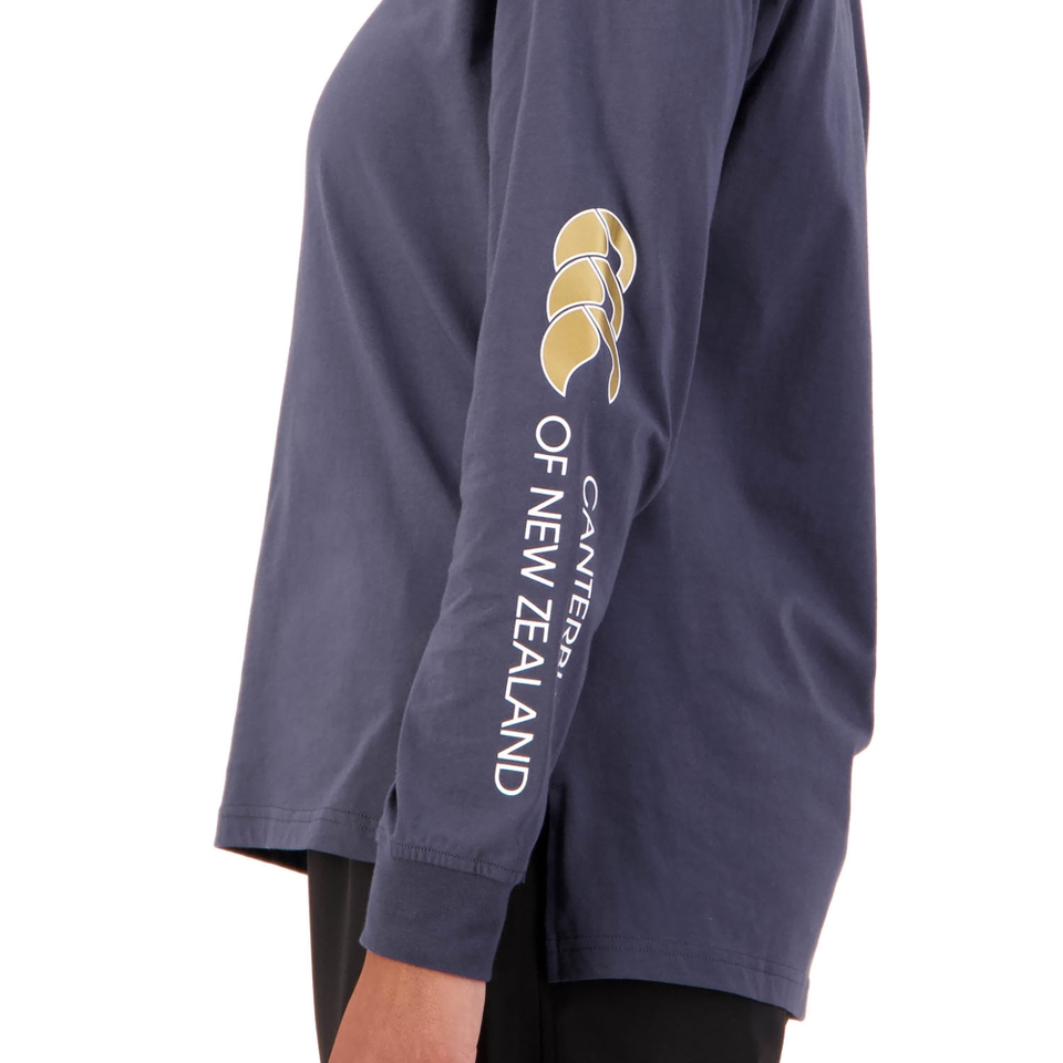 WOMENS OF NZ LONG SLEEVE T-SHIRT IN GREY