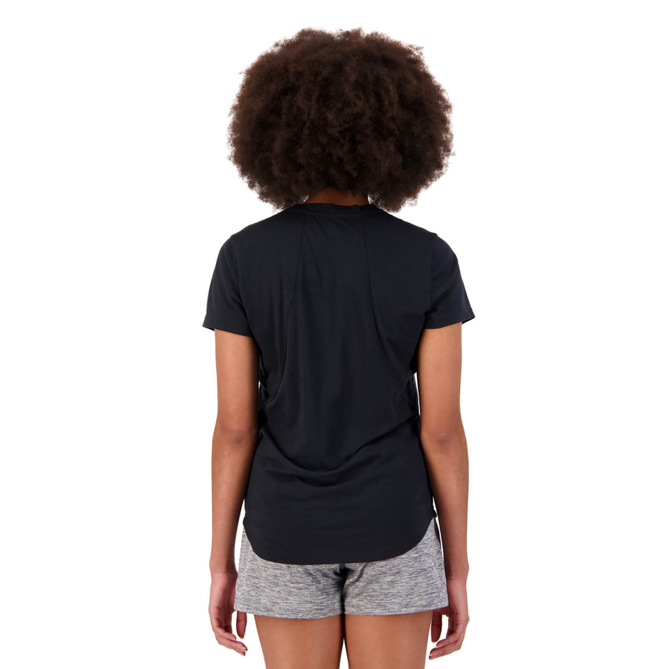 WOMENS VAPODRI SHORT SLEEVE TEMPO T-SHIRT - BLACK