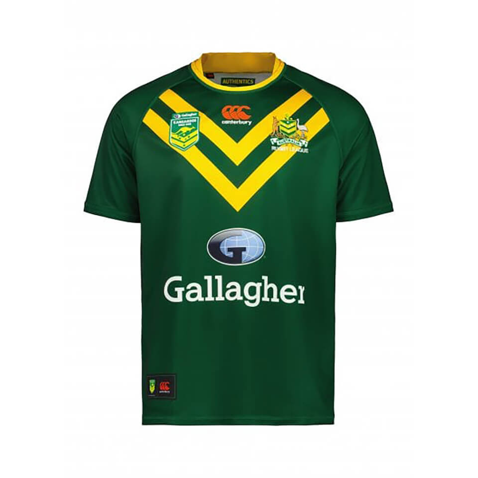 MENS KANGAROOS PRO RUGBY JERSEY - GREEN