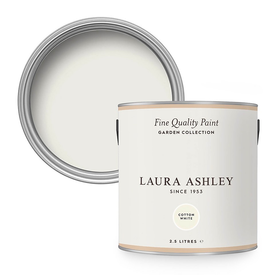 Laura Ashley Eggshell Garden Paint Cotton White - 2.5L