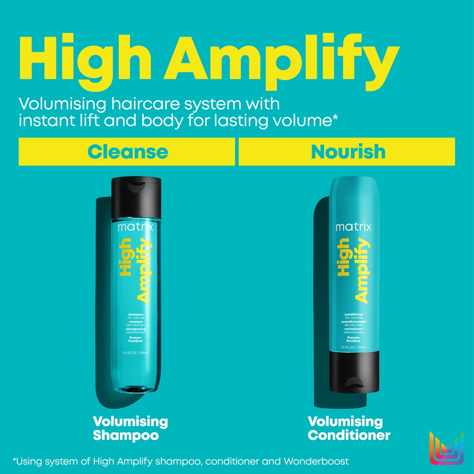 Matrix Total Results Volumising High Amplify Shampoo 300ml Duo for Fine and Flat Hair