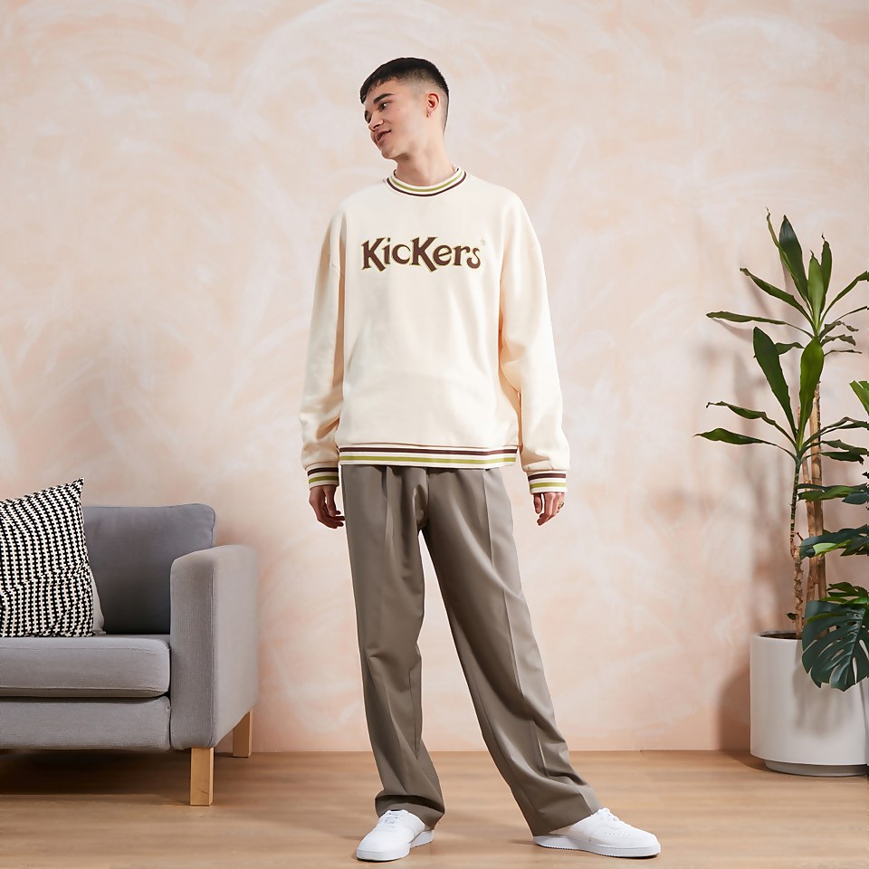 Women's Sweatshirt With Chest Logo Ecru