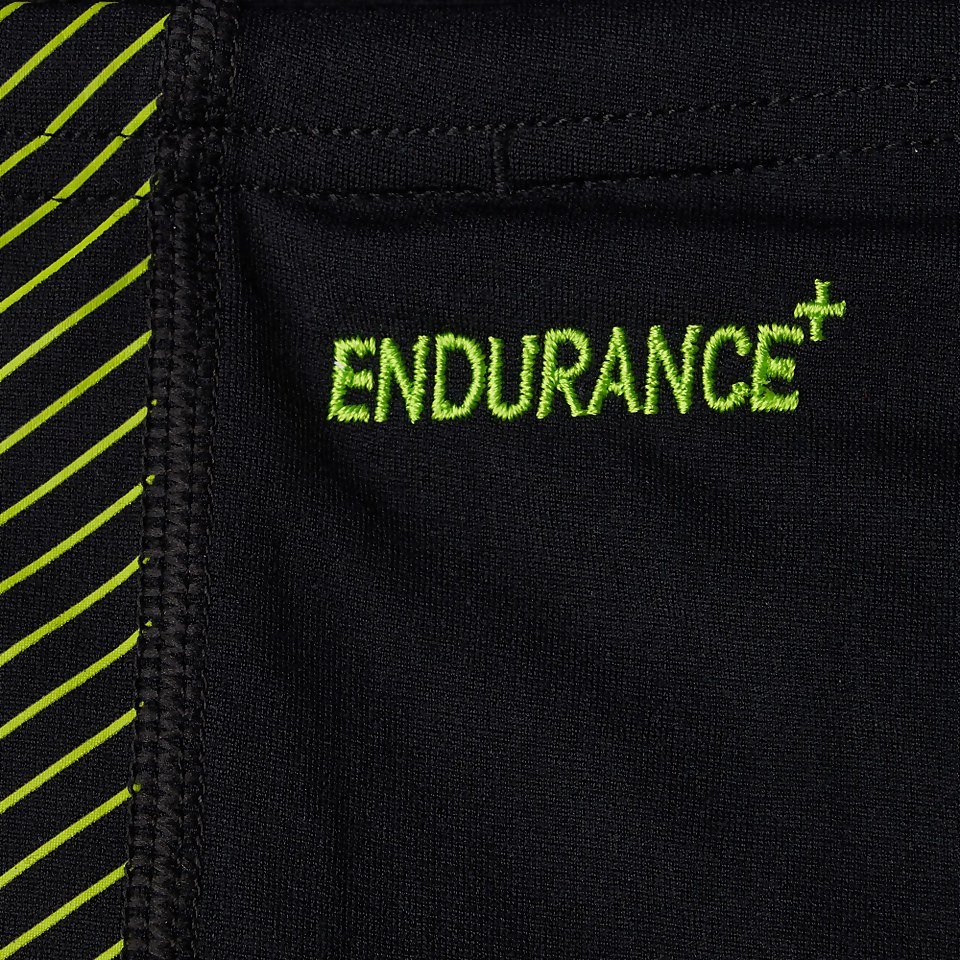 Herren Tech Panel Schwimmhose in Schwarz/Grün