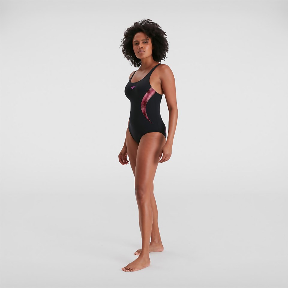 Maillot de bain Femme Placement Muscleback noir/rose