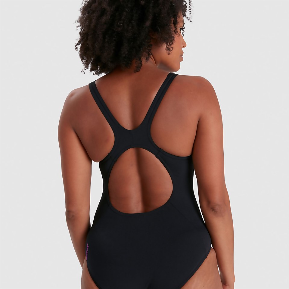 Maillot de bain Femme Placement Muscleback noir/rose