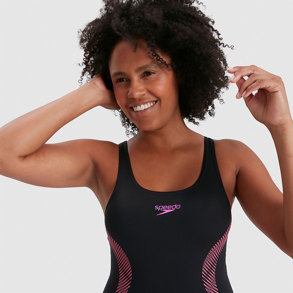Maillot de bain Femme Placement Muscleback noir/rose