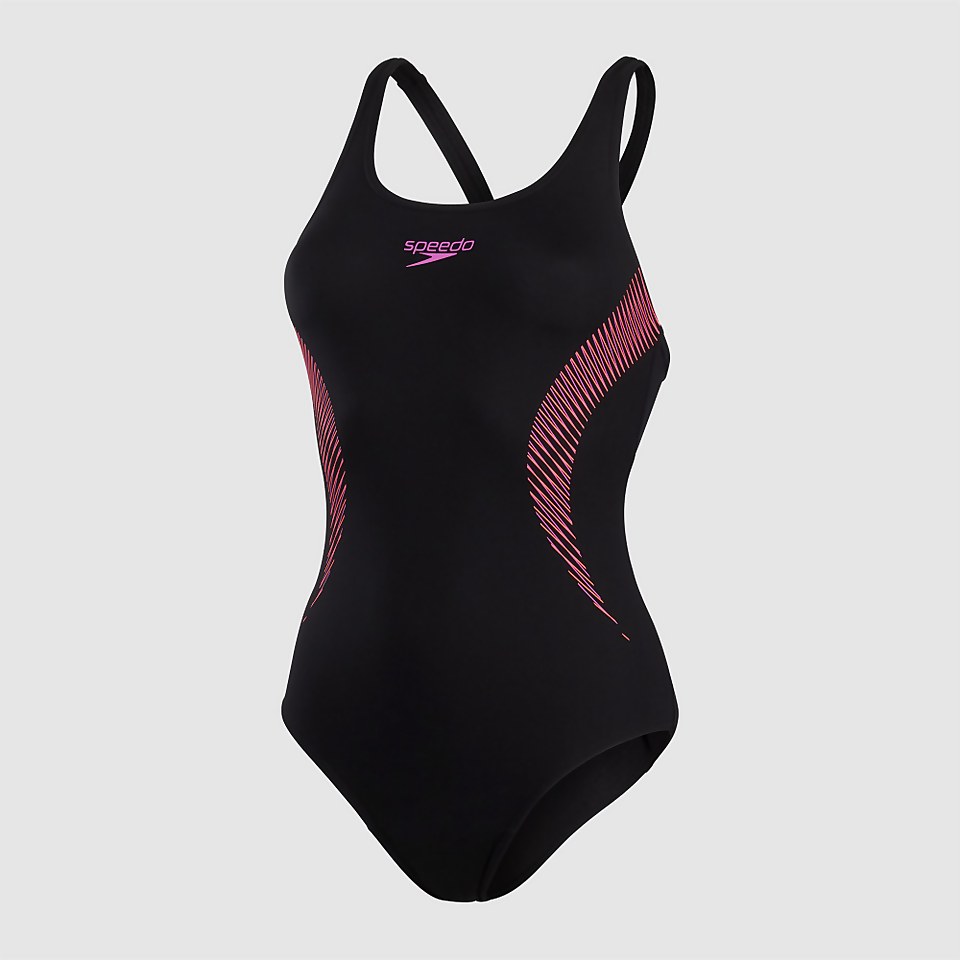 Maillot de bain Femme Placement Muscleback noir/rose