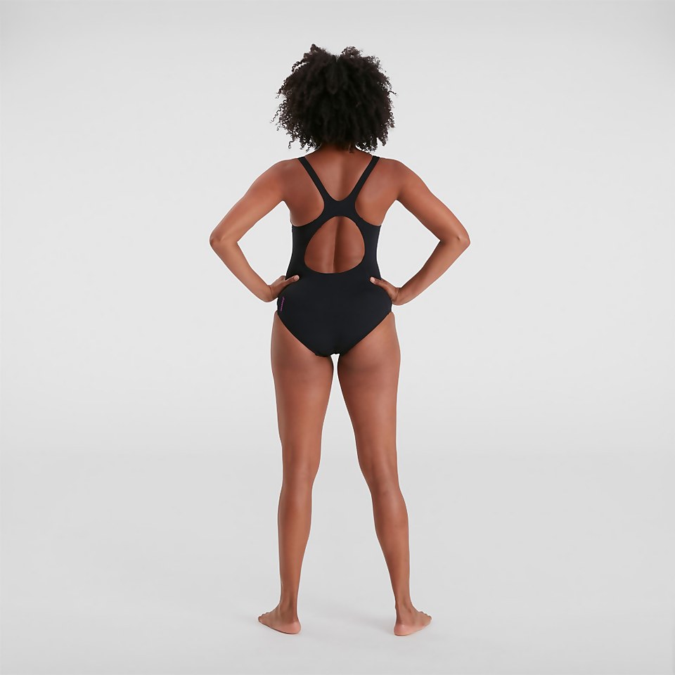 Maillot de bain Femme Placement Muscleback noir/rose