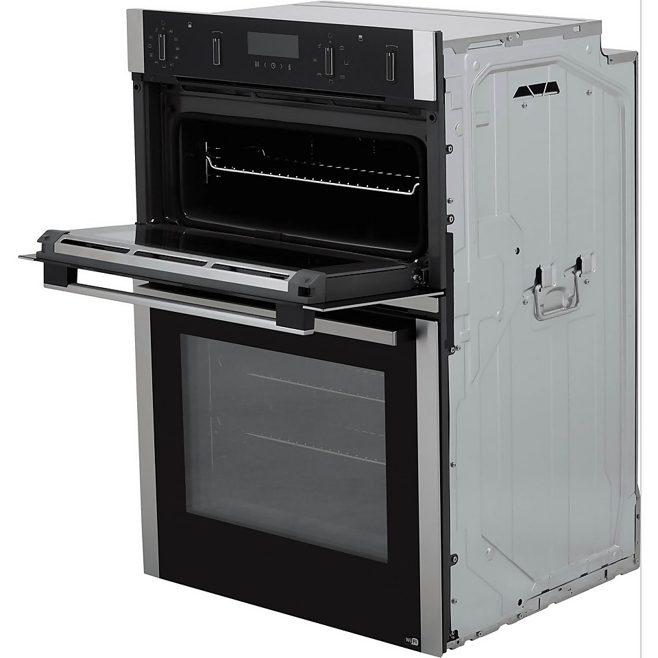 NEFF N50 U2ACM7HH0B Built In Wi-Fi Connected Electric Double Oven - Stainless Steel