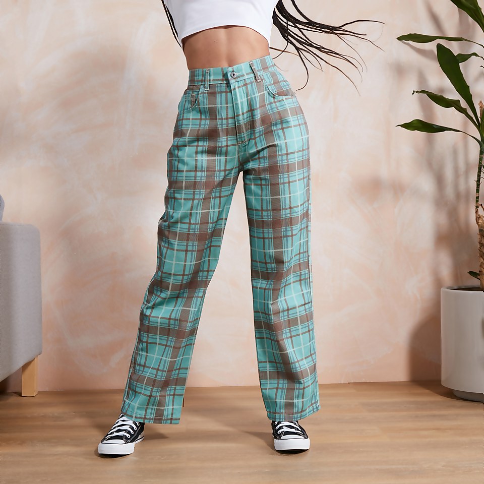 Women's Check Drill Trouser Multi