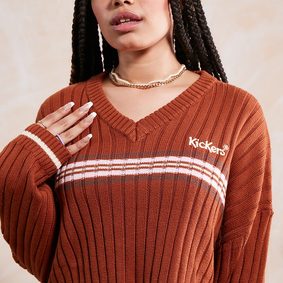 Women's Rust Cropped Knit Brown