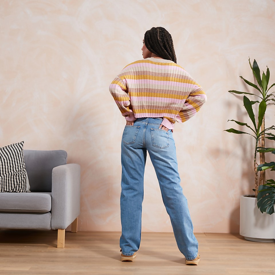 Women's Stripe Cropped Knit Multi