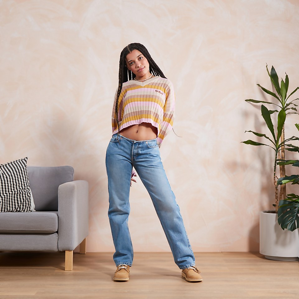 Women's Stripe Cropped Knit Multi
