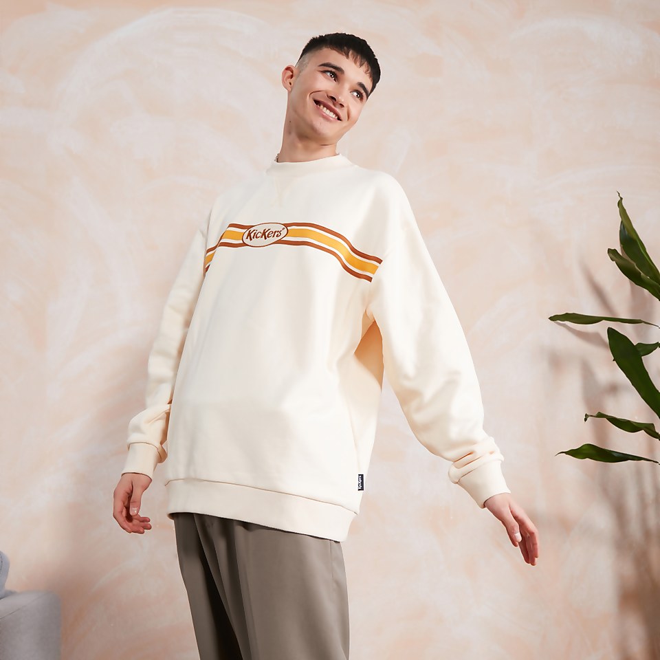 Men's Chest Logo Sweatshirt Ecru