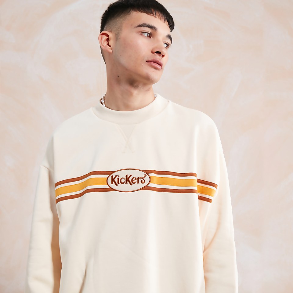 Men's Chest Logo Sweatshirt Ecru
