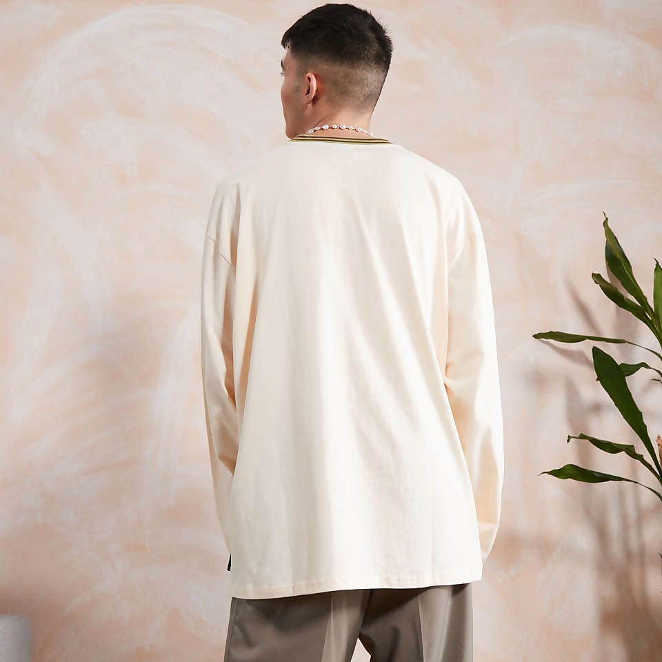 Men's Long-sleeved Tee Beige